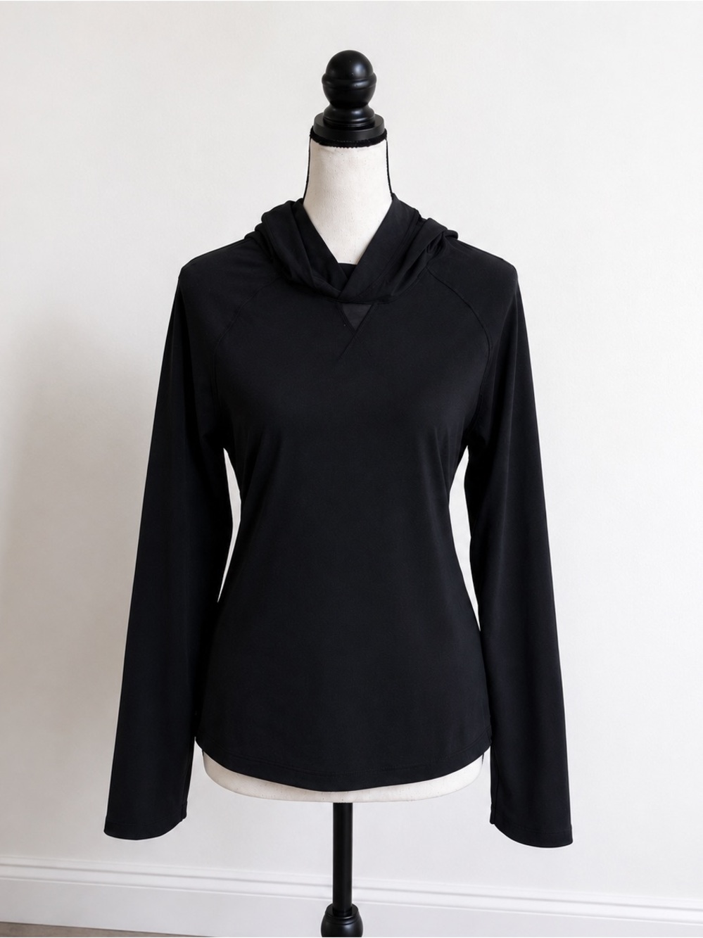 Yogalicious Black Athleisure Hooded Long Sleeve Top small